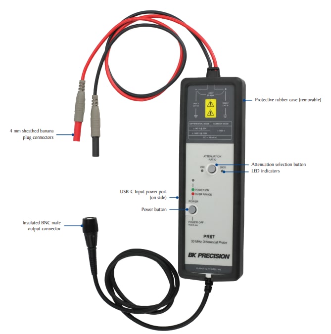 B&K Precision PR65/67 High-Voltage Differential Probes